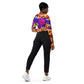 DMV 0309 Floral Recycled long-sleeve crop top