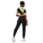 DMV 1356 Retro Art Recycled long-sleeve crop top