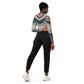 DMV 0306 Boho Recycled long-sleeve crop top