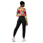 DMV 0424 Floral Recycled long-sleeve crop top