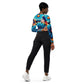 DMV 0636 Floral Recycled long-sleeve crop top