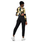 DMV 0666 Retro Art Recycled long-sleeve crop top