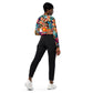 DMV 1744 Floral Recycled long-sleeve crop top