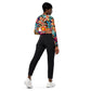 DMV 1744 Floral Recycled long-sleeve crop top