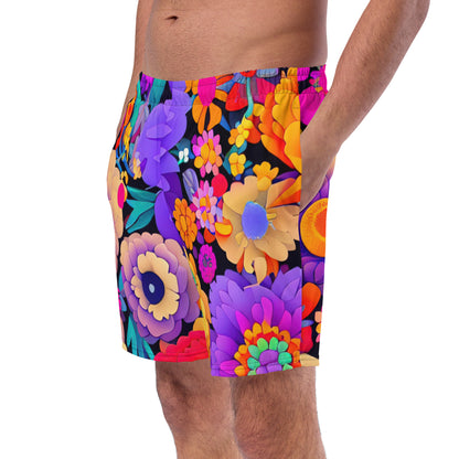 DMV 0220 Floral Men's swim trunks