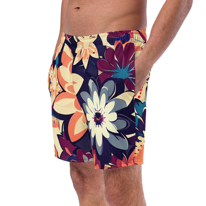 DMV 0253 Floral Men's swim trunks