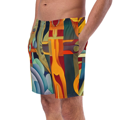 DMV 0237 Retro Art Men's swim trunks