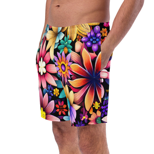 DMV 0265 Floral Men's swim trunks