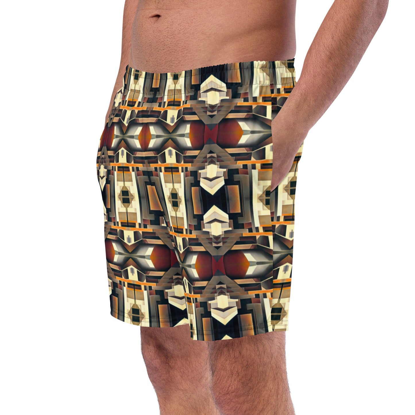 DMV 0247 Geo Boho Men's swim trunks