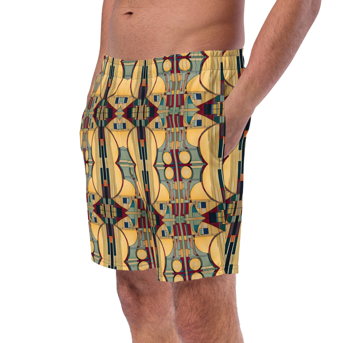 DMV 0224 Geo Boho Men's swim trunks