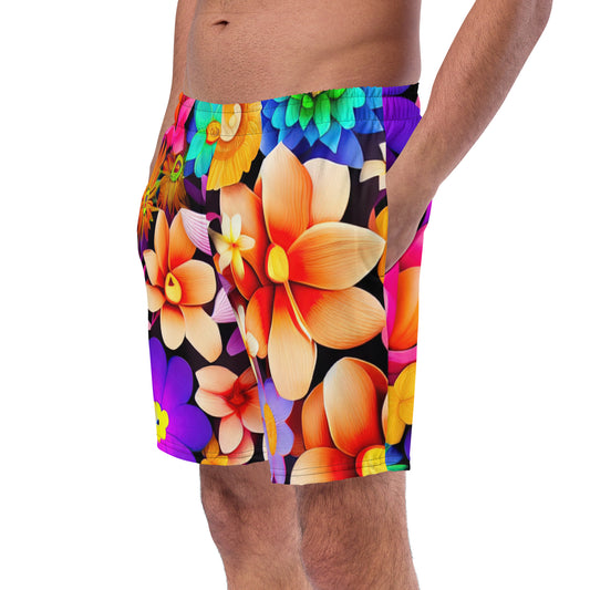 DMV 0136 Floral Men's swim trunks