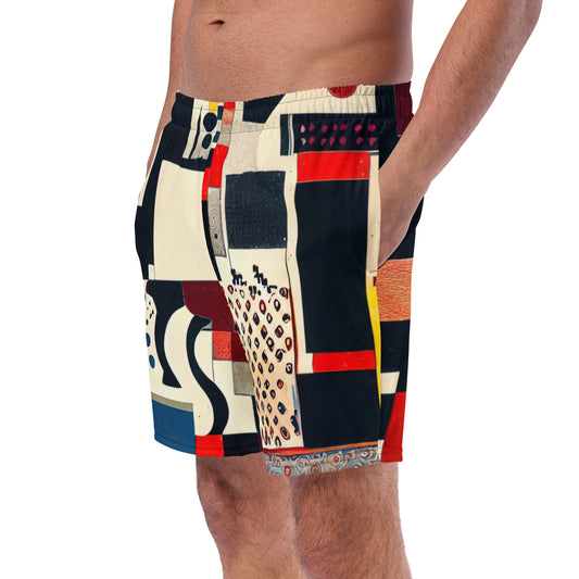 DMV 0141 Retro Art Men's swim trunks