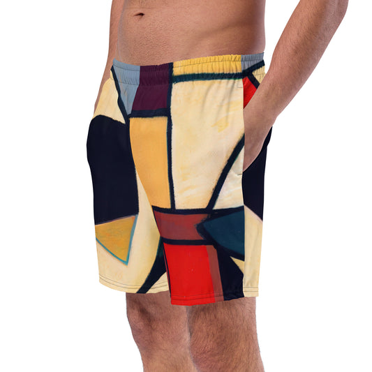 DMV 0168 Abstract Art Men's swim trunks