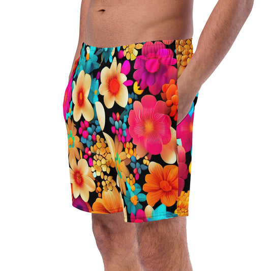 DMV 0259 Floral Men's swim trunks