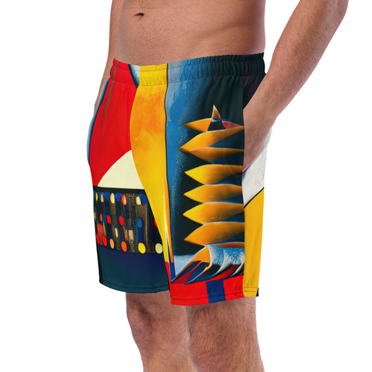 DMV 0187 Retro Art Men's swim trunks