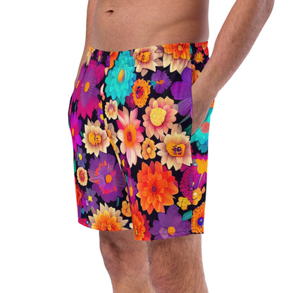 DMV 0192 Floral Men's swim trunks