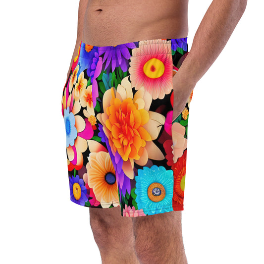 DMV 0309 Floral Men's swim trunks