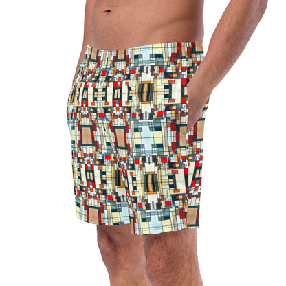 DMV 0184 Geo Boho Men's swim trunks