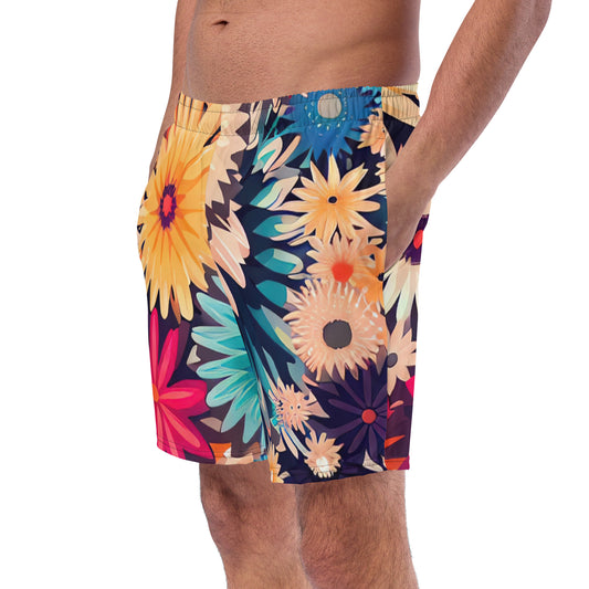 DMV 0404 Floral Men's swim trunks