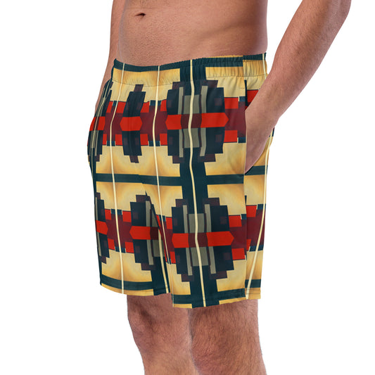 DMV 0186 Geo Boho Men's swim trunks