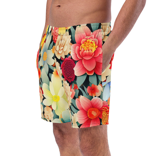 DMV 0260 Floral Men's swim trunks