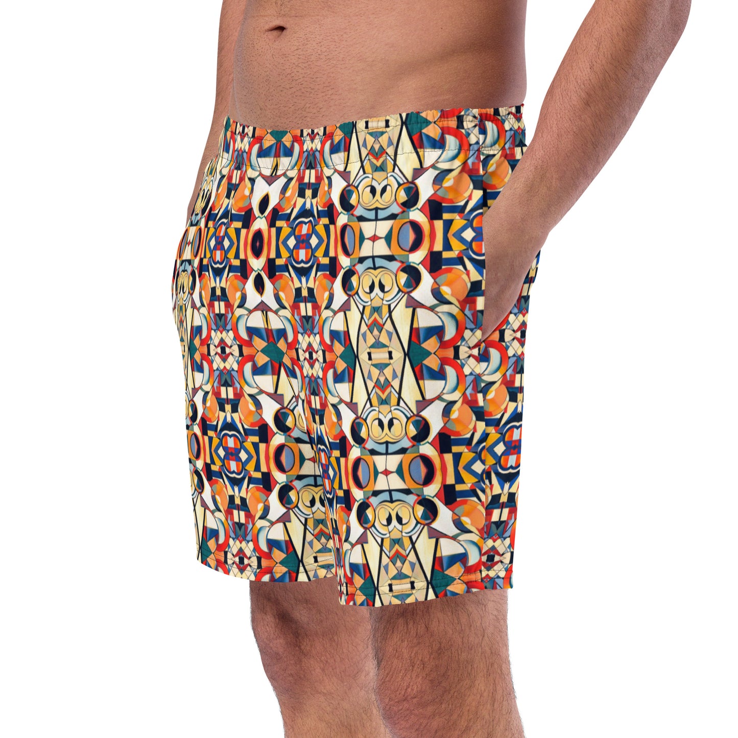 DMV 0157 Geo Boho Men's swim trunks