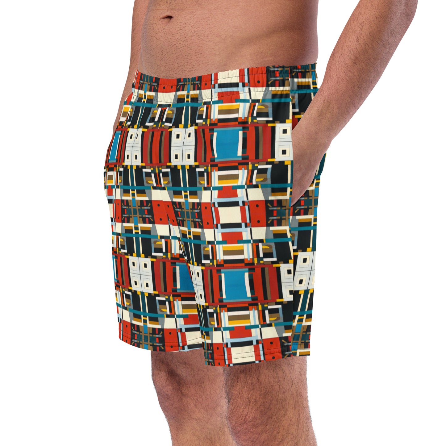 DMV 0410 Geo Boho Men's swim trunks