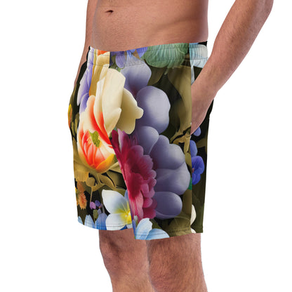 DMV 0268 Floral Men's swim trunks