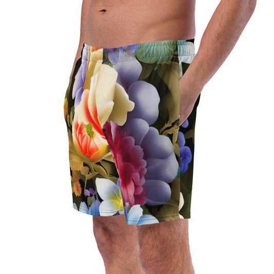 DMV 0268 Floral Men's swim trunks