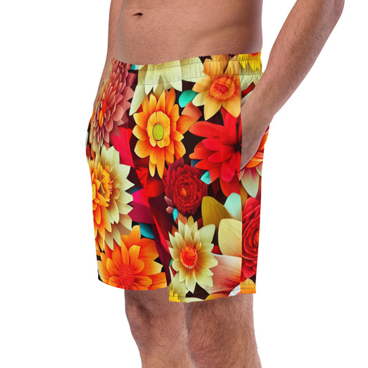 DMV 0419 Floral Men's swim trunks