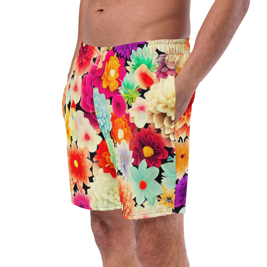 DMV 0424 Floral Men's swim trunks