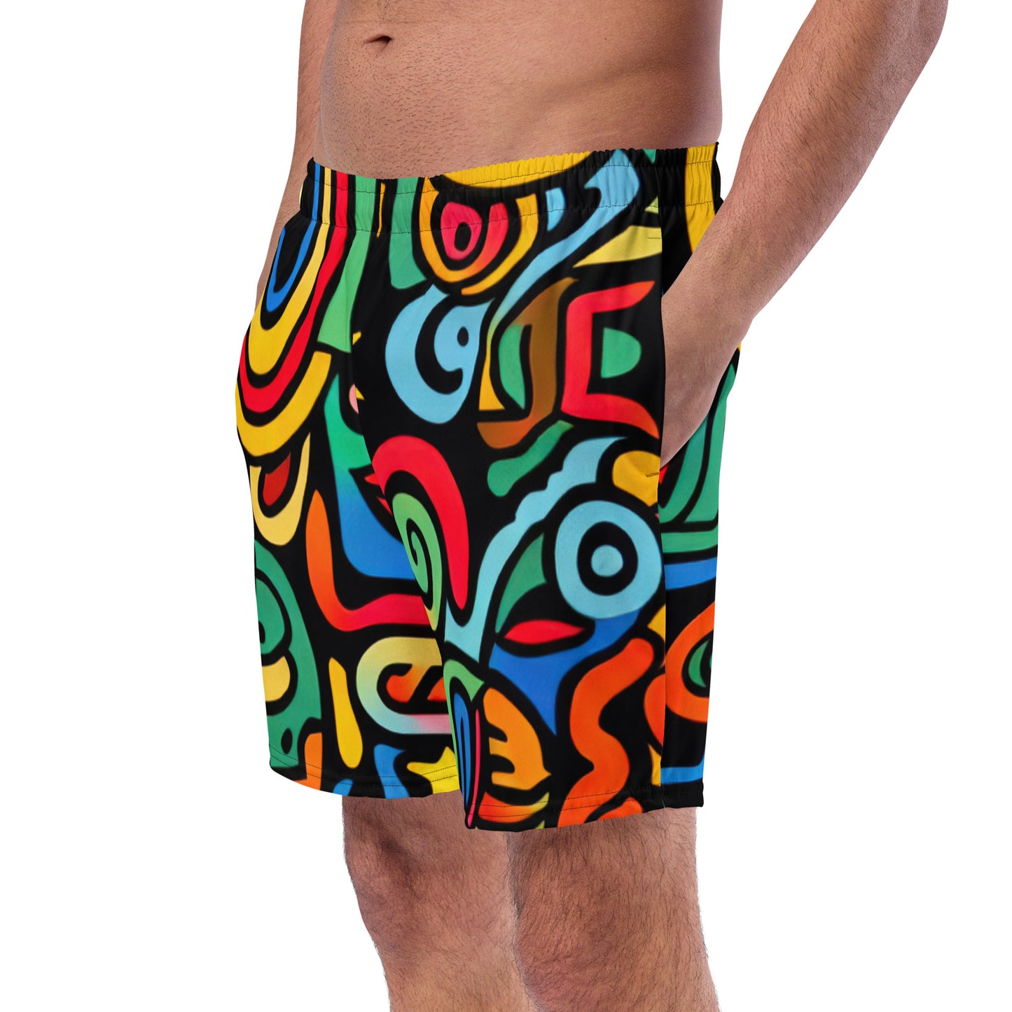 DMV 1332 Psy Art Men's swim trunks