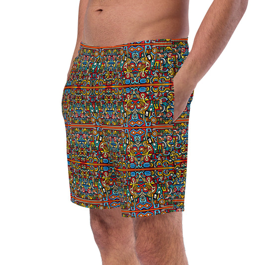 DMV 1121 Psy Artsy Men's swim trunks