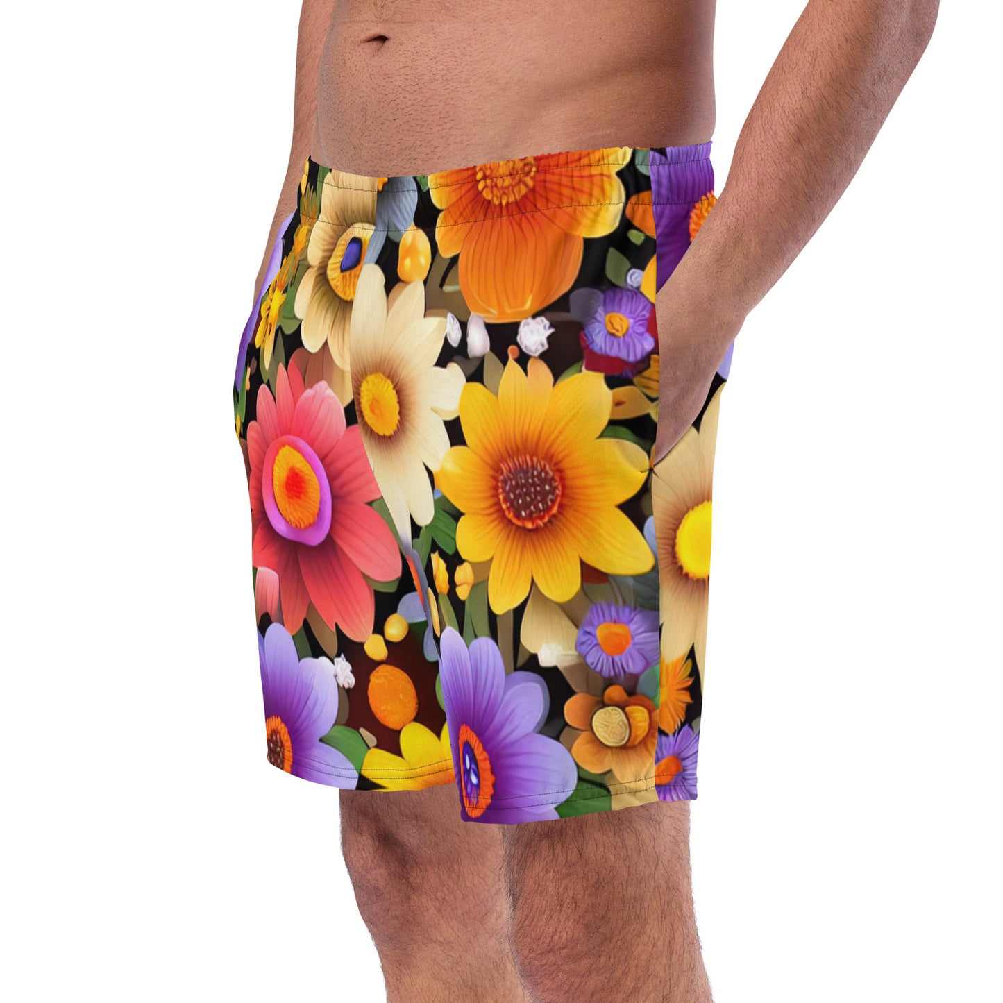 DMV 0860 Floral Men's swim trunks