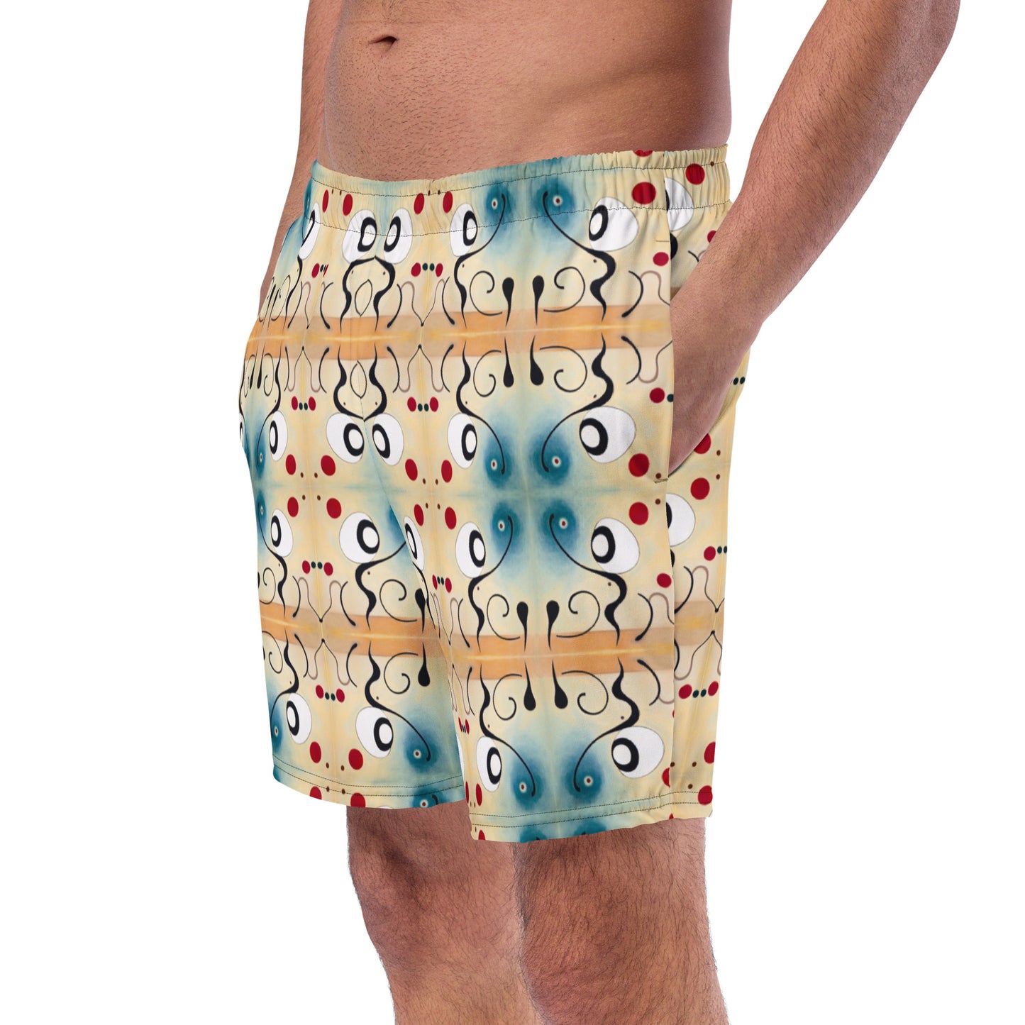 DMV 0494 Vintage Artsy Men's swim trunks