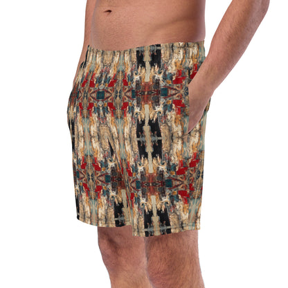 DMV 0437 Classic Boho All-Over Print Recycled Swim Trunks