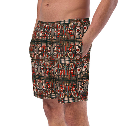 DMV 1530 Classic Boho All-Over Print Recycled Swim Trunks