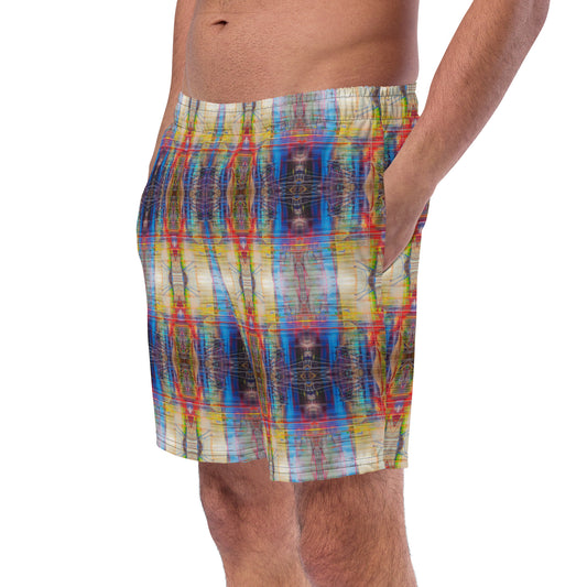 DMV 0674 Avant Garde Artsy All-Over Print Recycled Swim Trunks