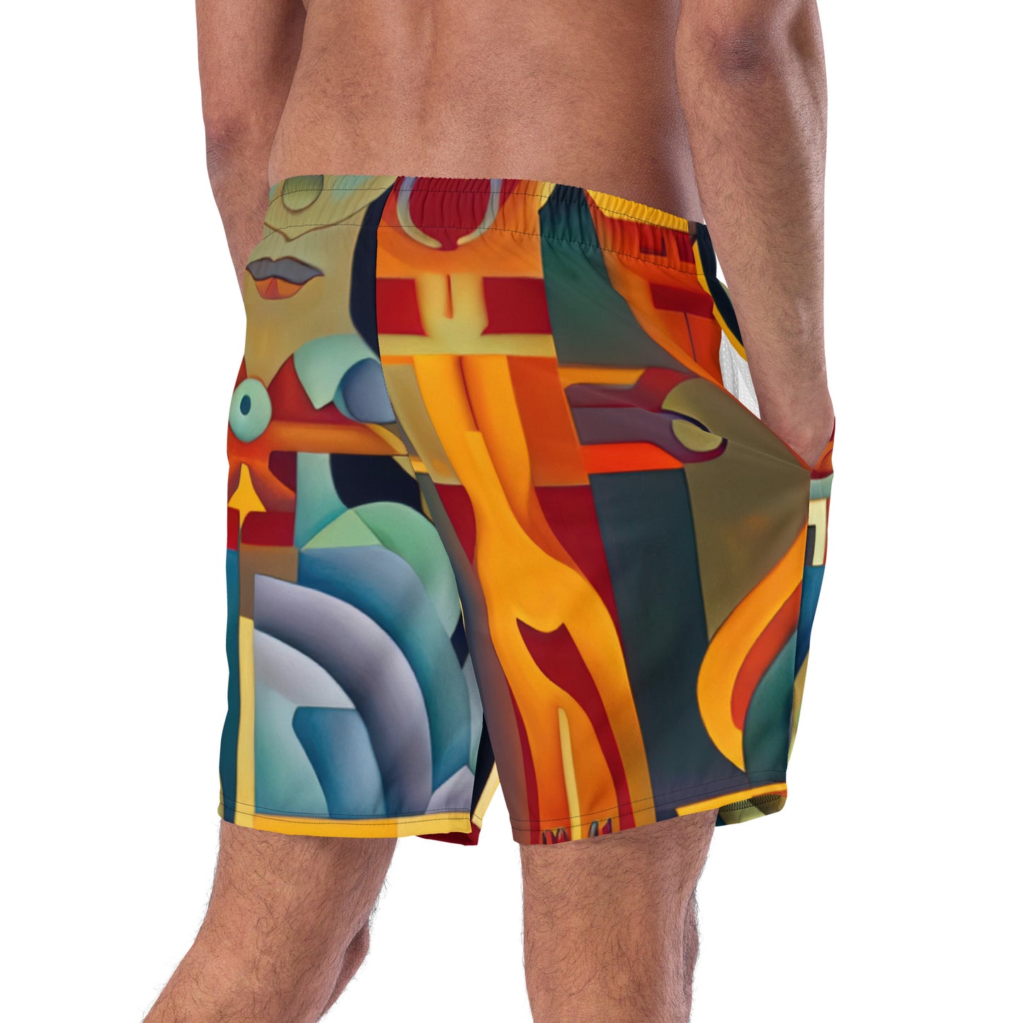 DMV 0237 Retro Art Men's swim trunks