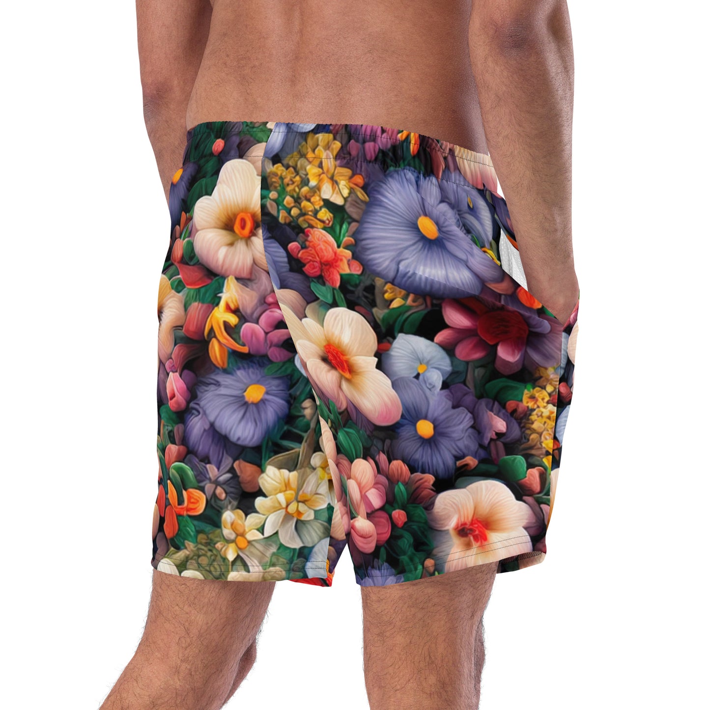 DMV 0114 Floral Men's swim trunks