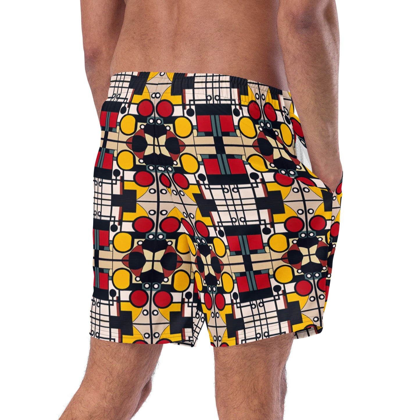 DMV 0142 Geo Boho Men's swim trunks