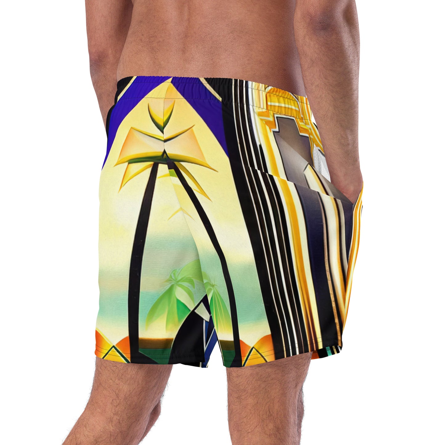 DMV 0258 Retro Art Men's swim trunks