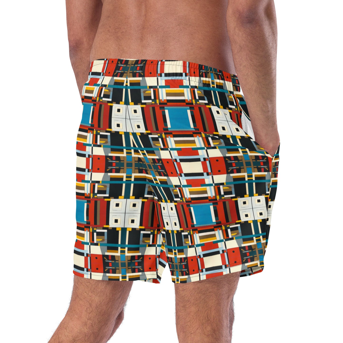 DMV 0410 Geo Boho Men's swim trunks