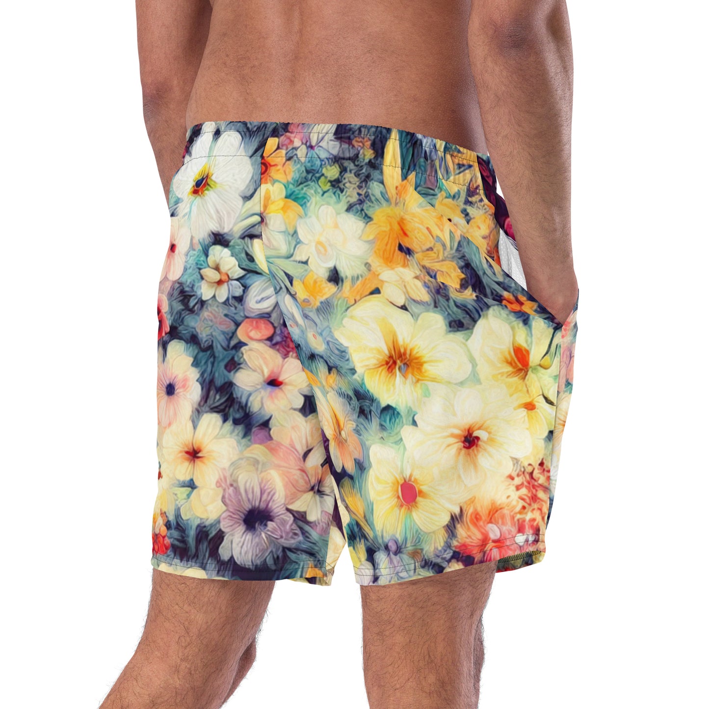 DMV 0513 Floral Men's swim trunks