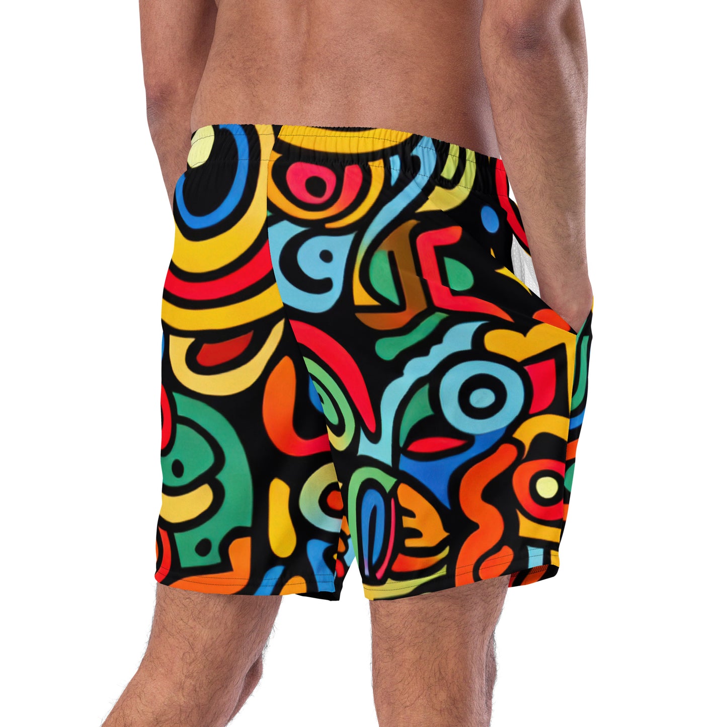 DMV 1332 Psy Art Men's swim trunks