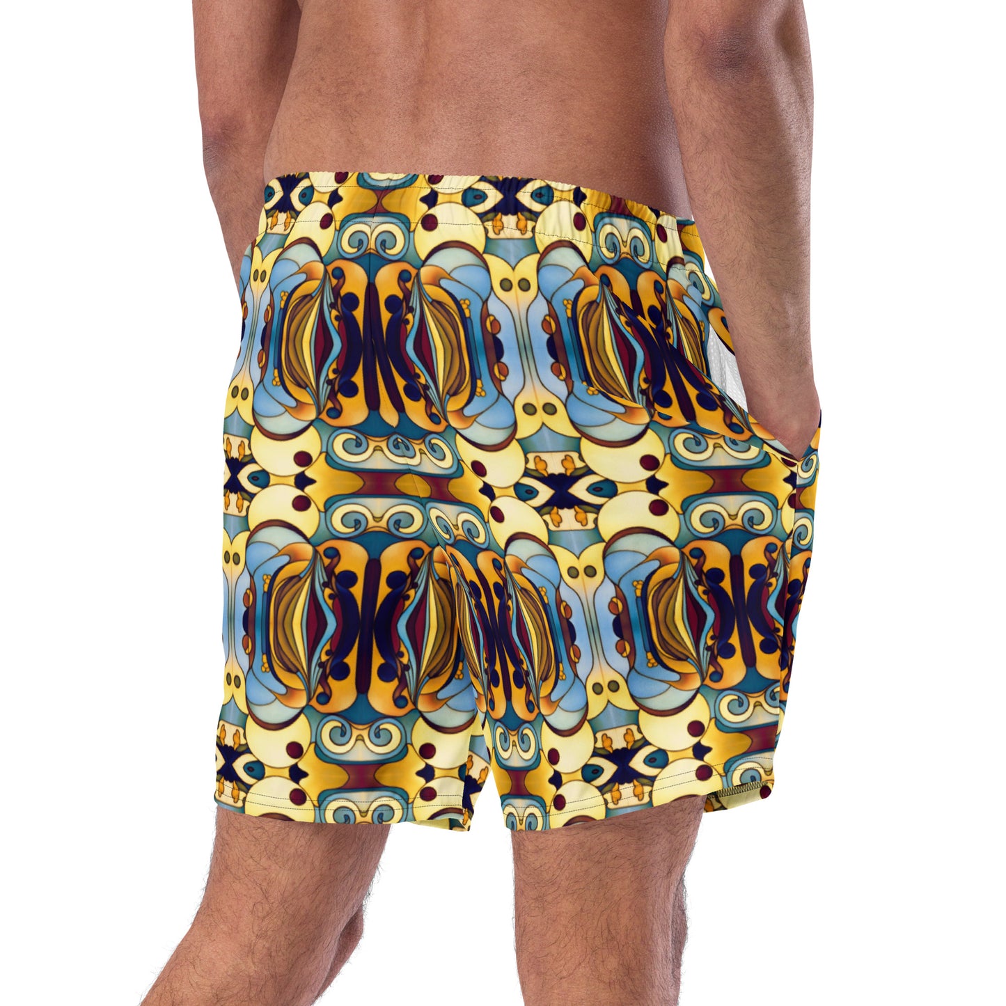 DMV 0351 Vintage Artsy Men's swim trunks