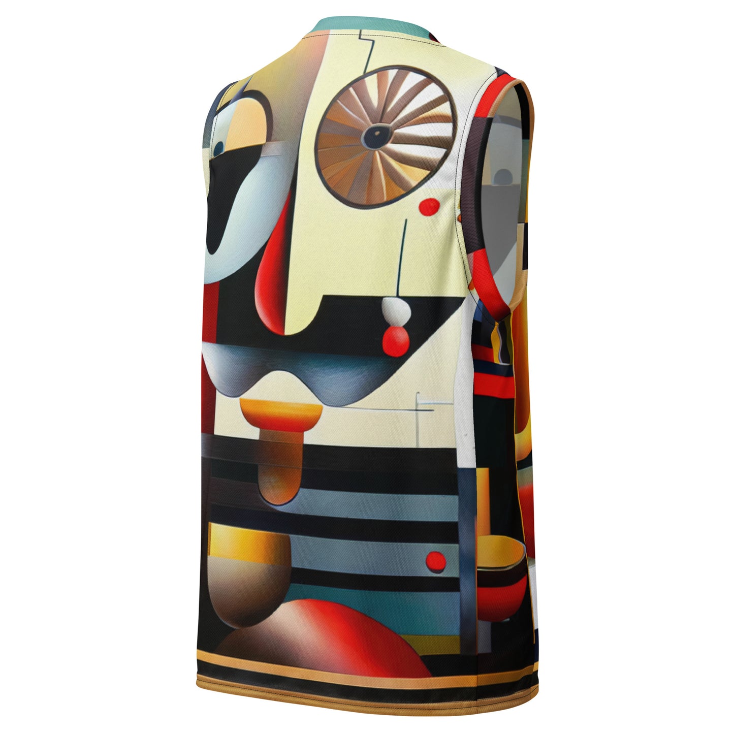 DMV 0022 Retro Art Recycled unisex basketball jersey