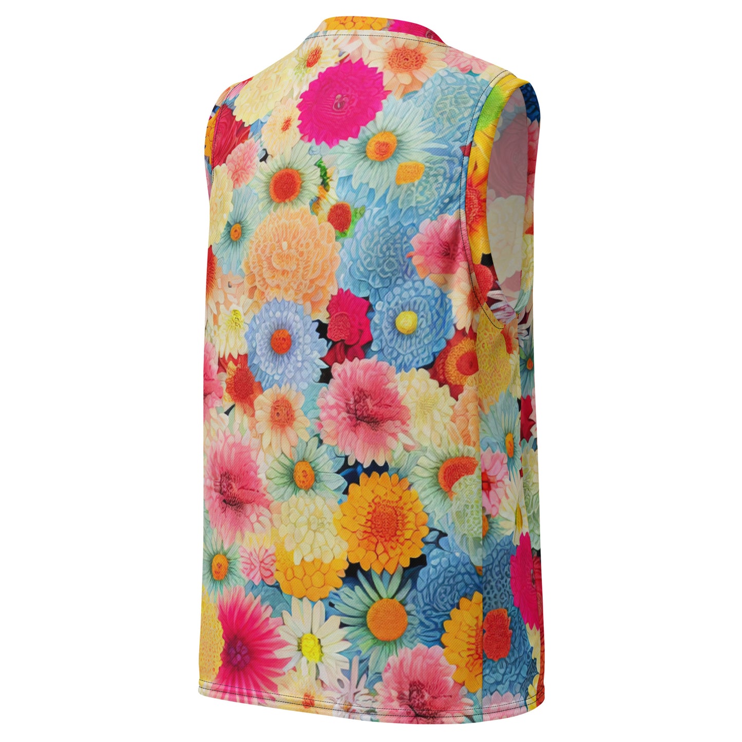 DMV 0106 Floral Recycled unisex basketball jersey