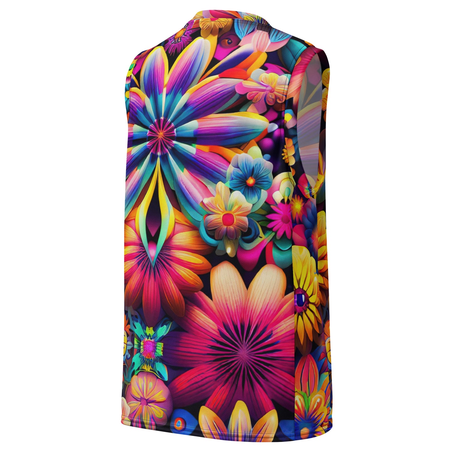 DMV 1508 Floral Recycled unisex basketball jersey