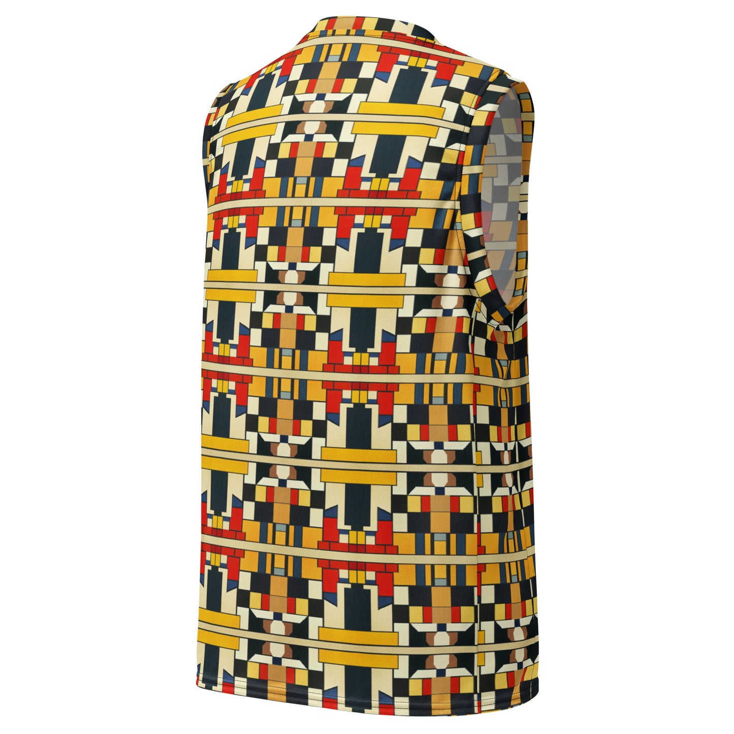 DMV 0690 Geo Boho Recycled unisex basketball jersey